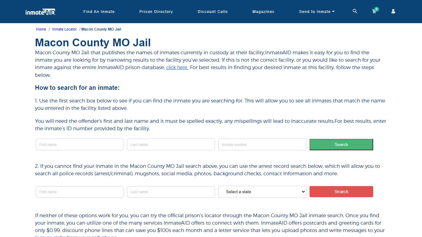 Macon County MO Jail - InmateAid