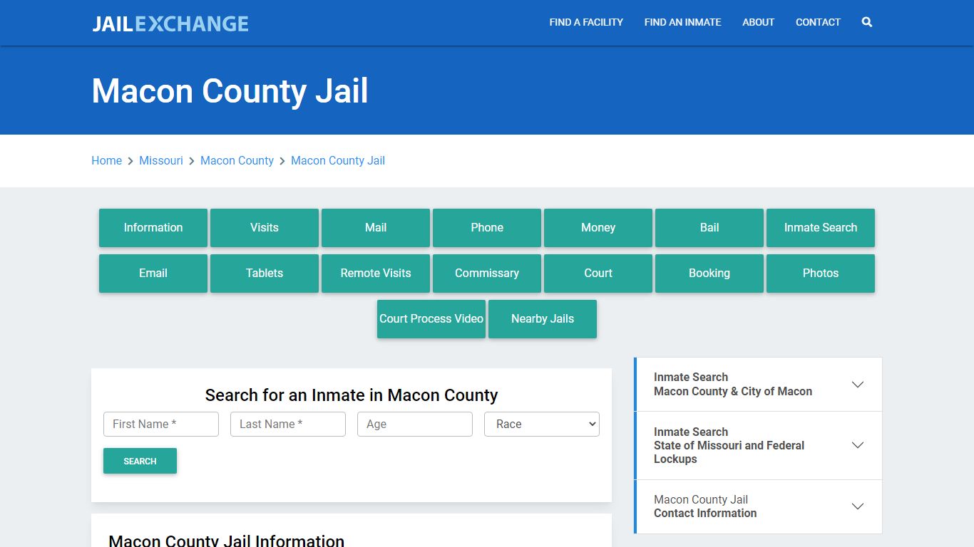 Macon County Jail Roster Lookup, MO, Inmate Search